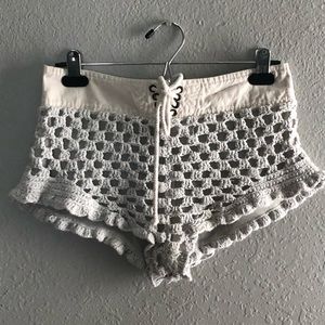 Free people crochet shorts